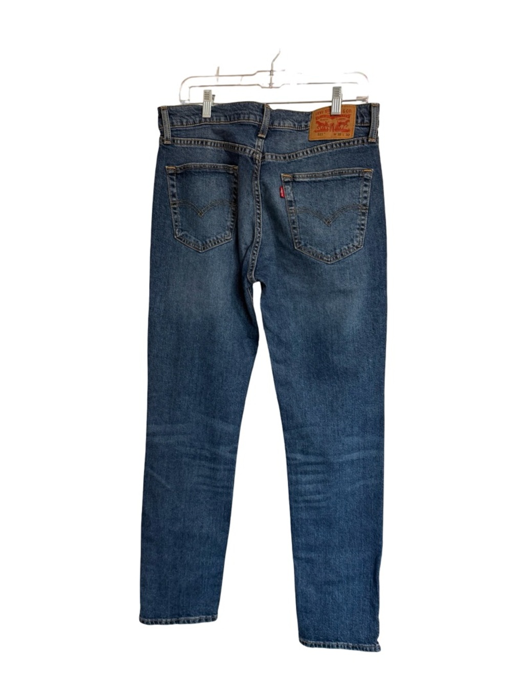 Levi's Men's Straight Slim 511 Jeans in Classic Blue Wash - Picture 2 of 4